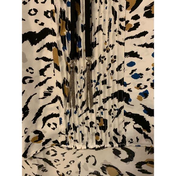 WHBM Leopard Print Blouse size M nwt - Picture 7 of 10